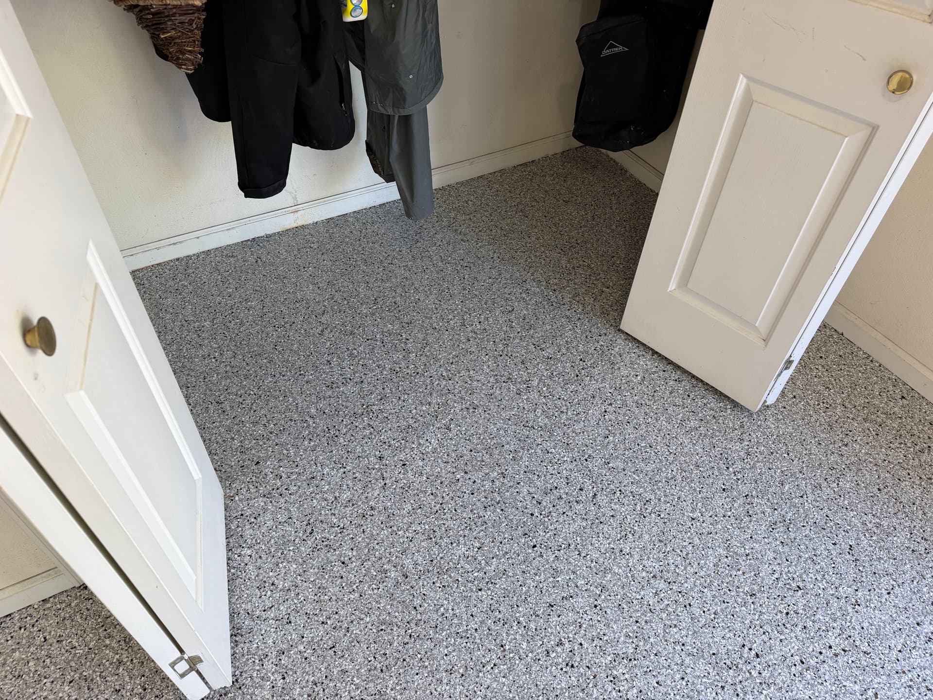 Gallery photos for Salt-Damaged 2-Stall Garage Gets a Coyote Flake Floor Upgrade: Image #3