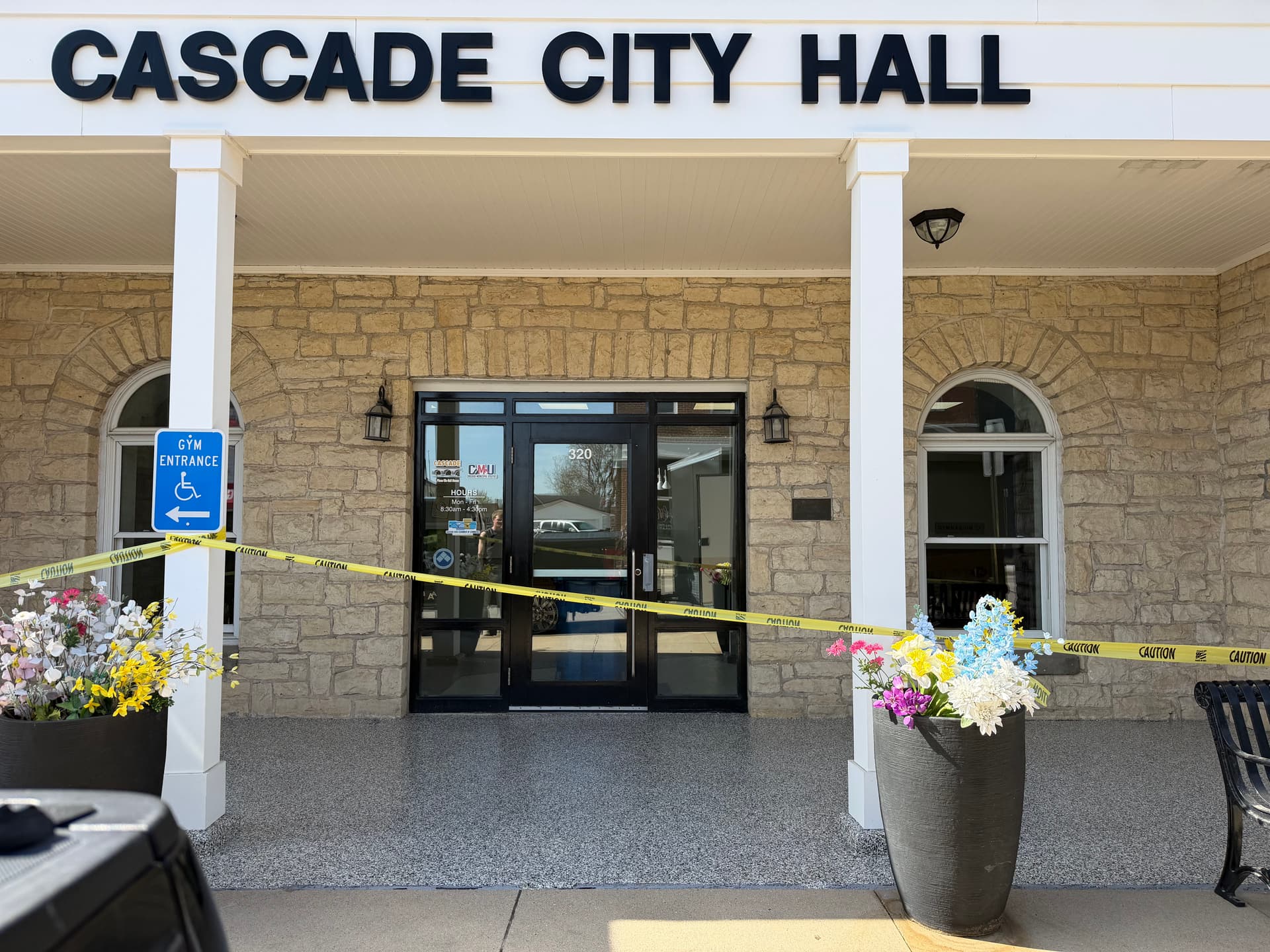 Outdoor Epoxy Flake Floor System at Cascade City Hall image