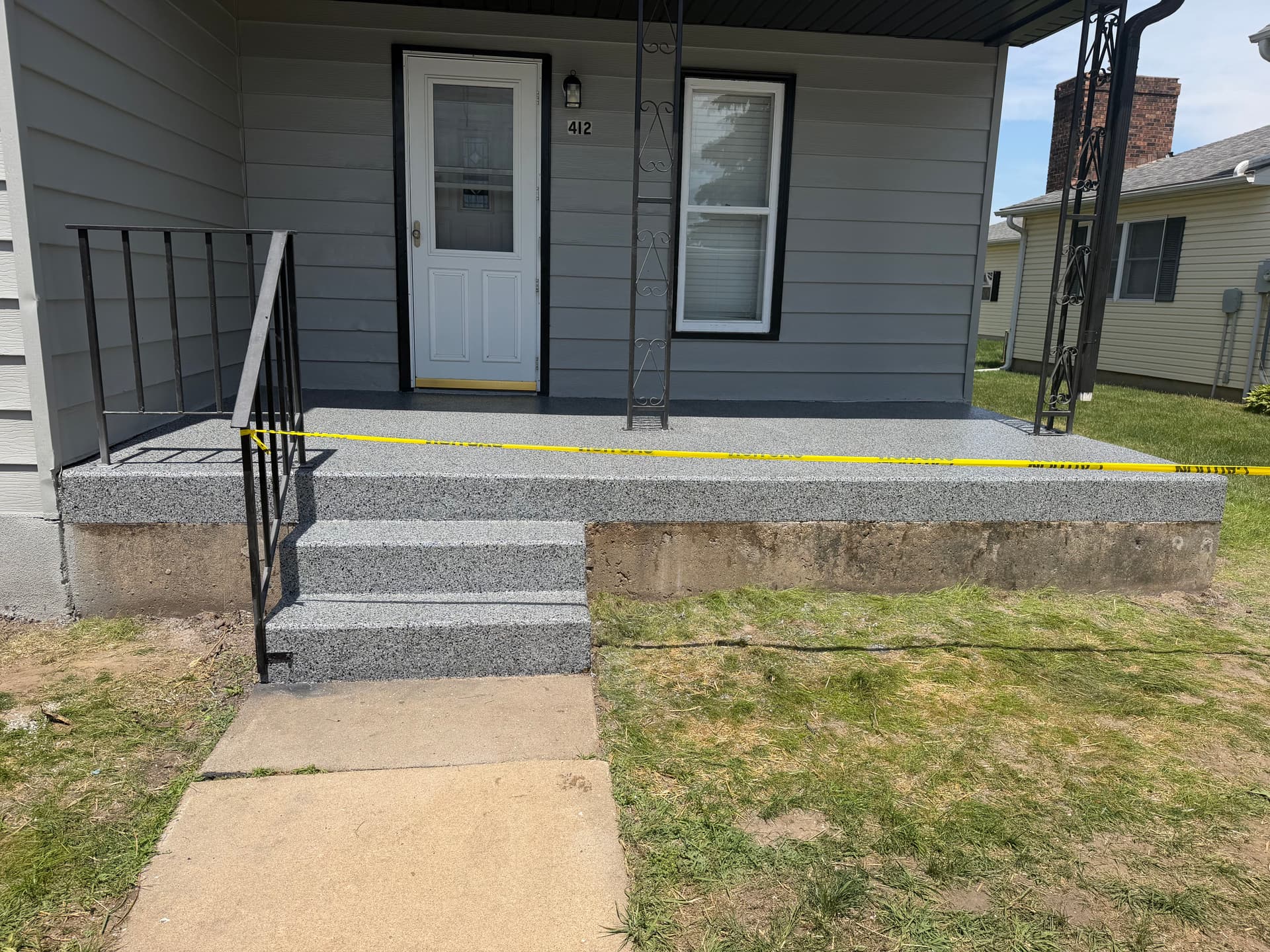 Gallery photos for Front Porch Flake Floor System with Polyaspartic Coating: Image #1