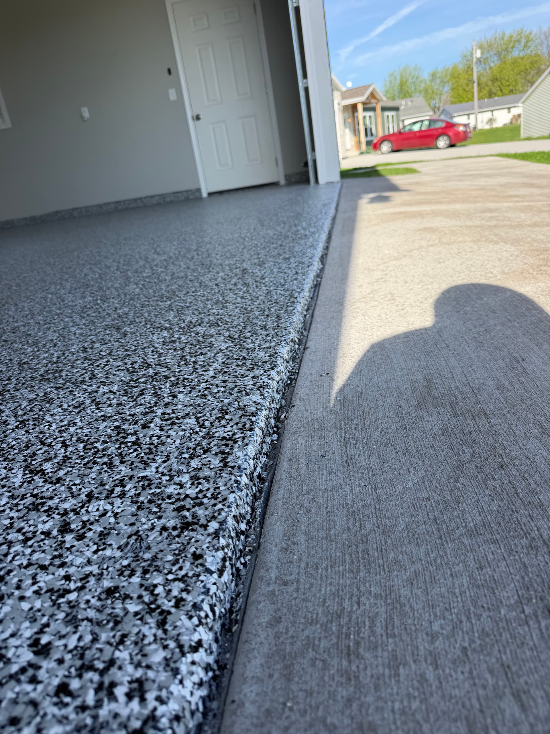 Gallery photos for 2-Stall Garage Floor Done Right with Domino Flake: Image #2