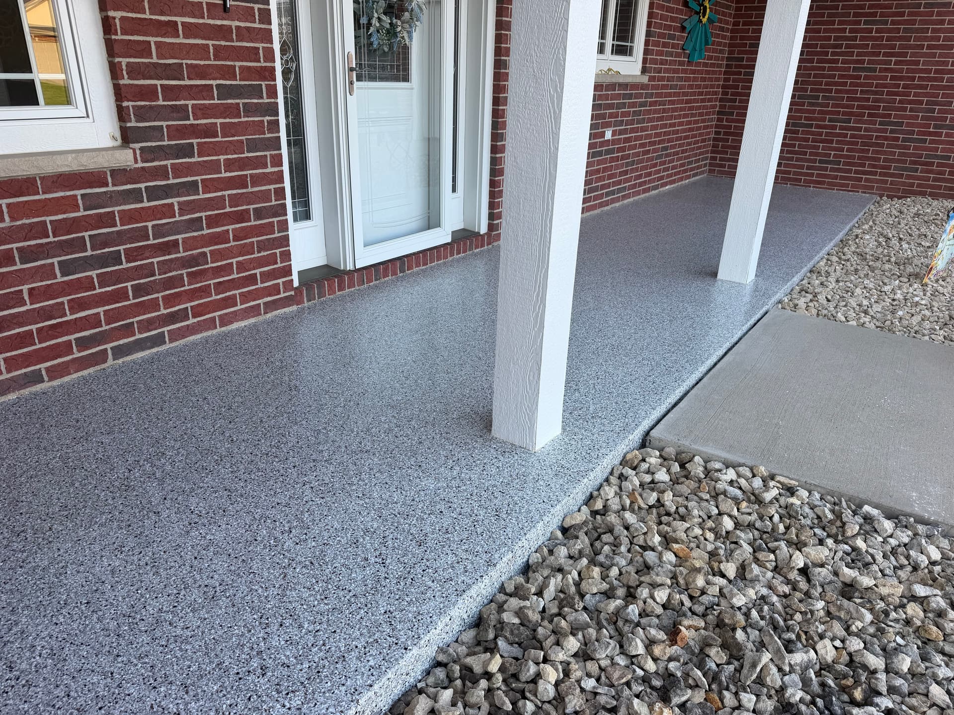 Gallery photos for Front Porch Flake Floor System with Polyaspartic Coating: Image #1