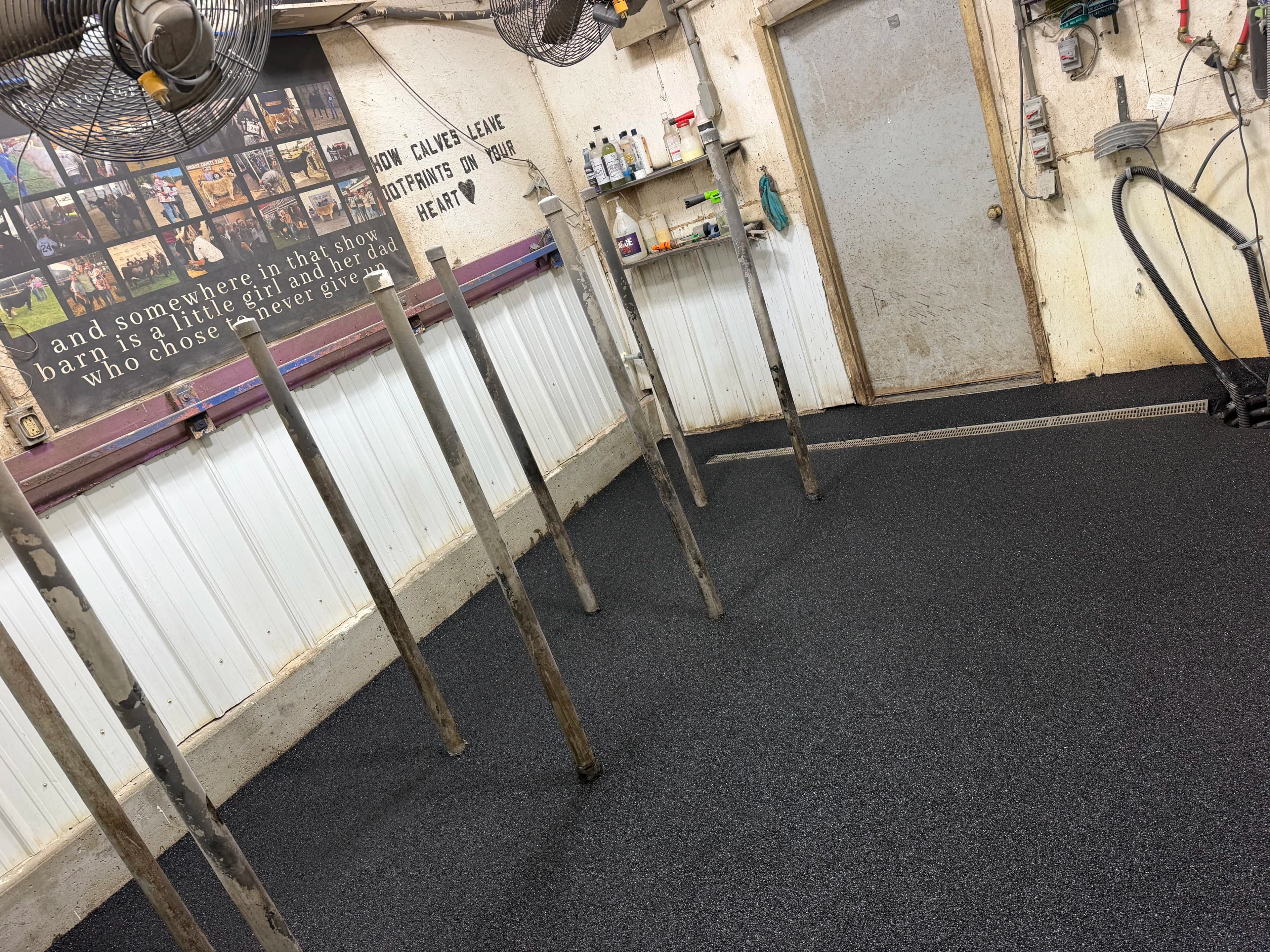 Project HoofGrip Rubber Flooring Installed in a Livestock Wash Rack image