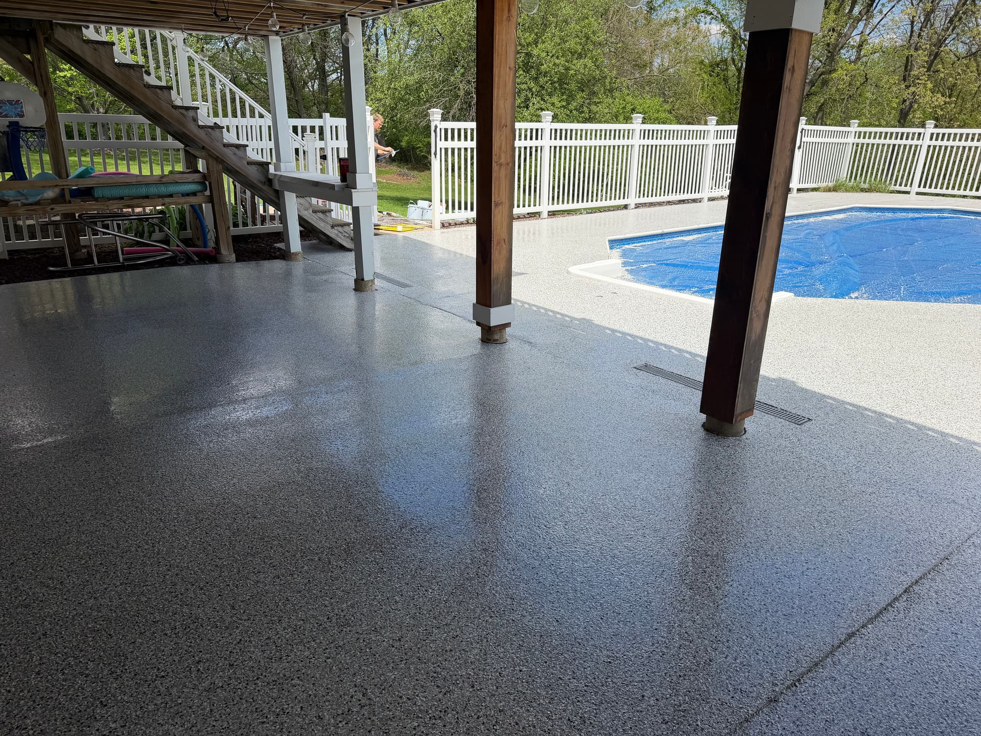 Gallery photos for Pool Deck Flake Floor System with Moisture Vapor Barrier: Image #2