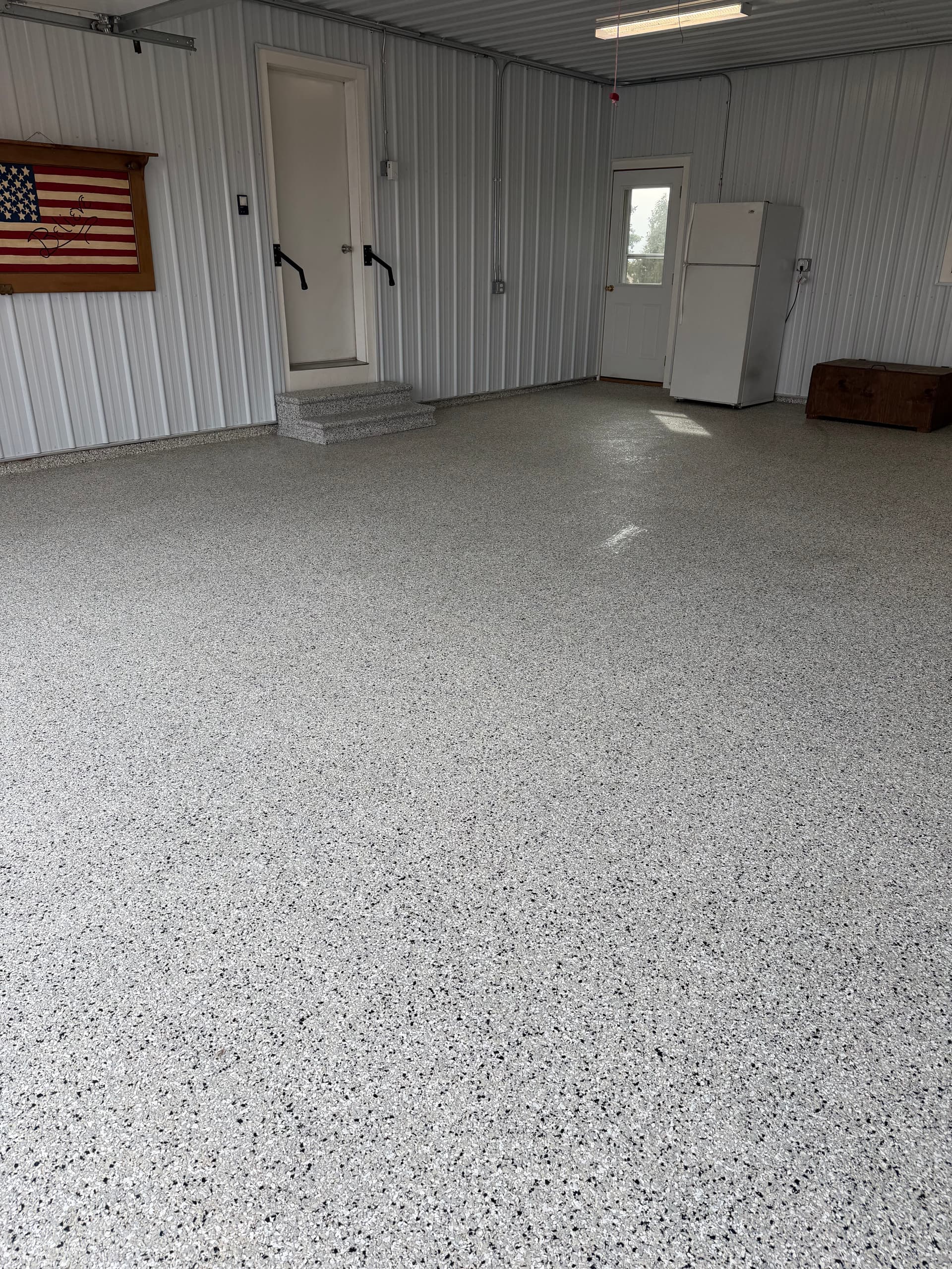 Garage Floor Makeover in 'Cabin Fever' Color