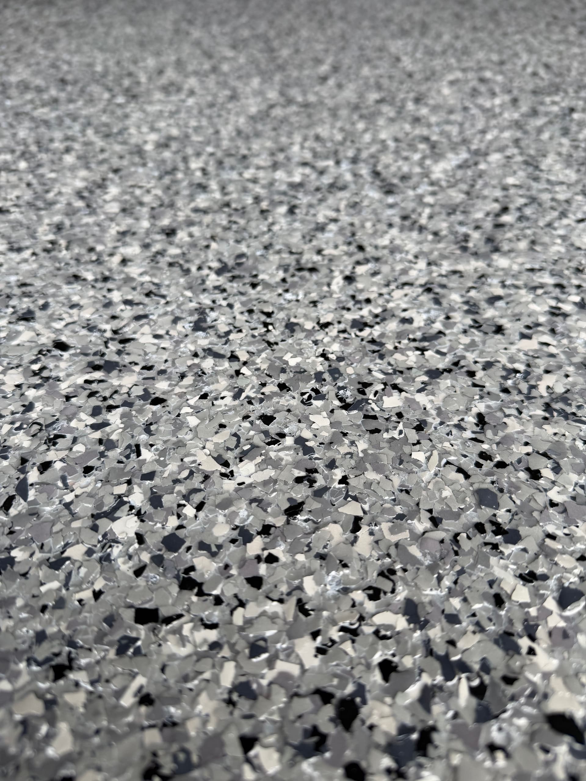 Flake Epoxy Flooring Installed in a Pole Barn