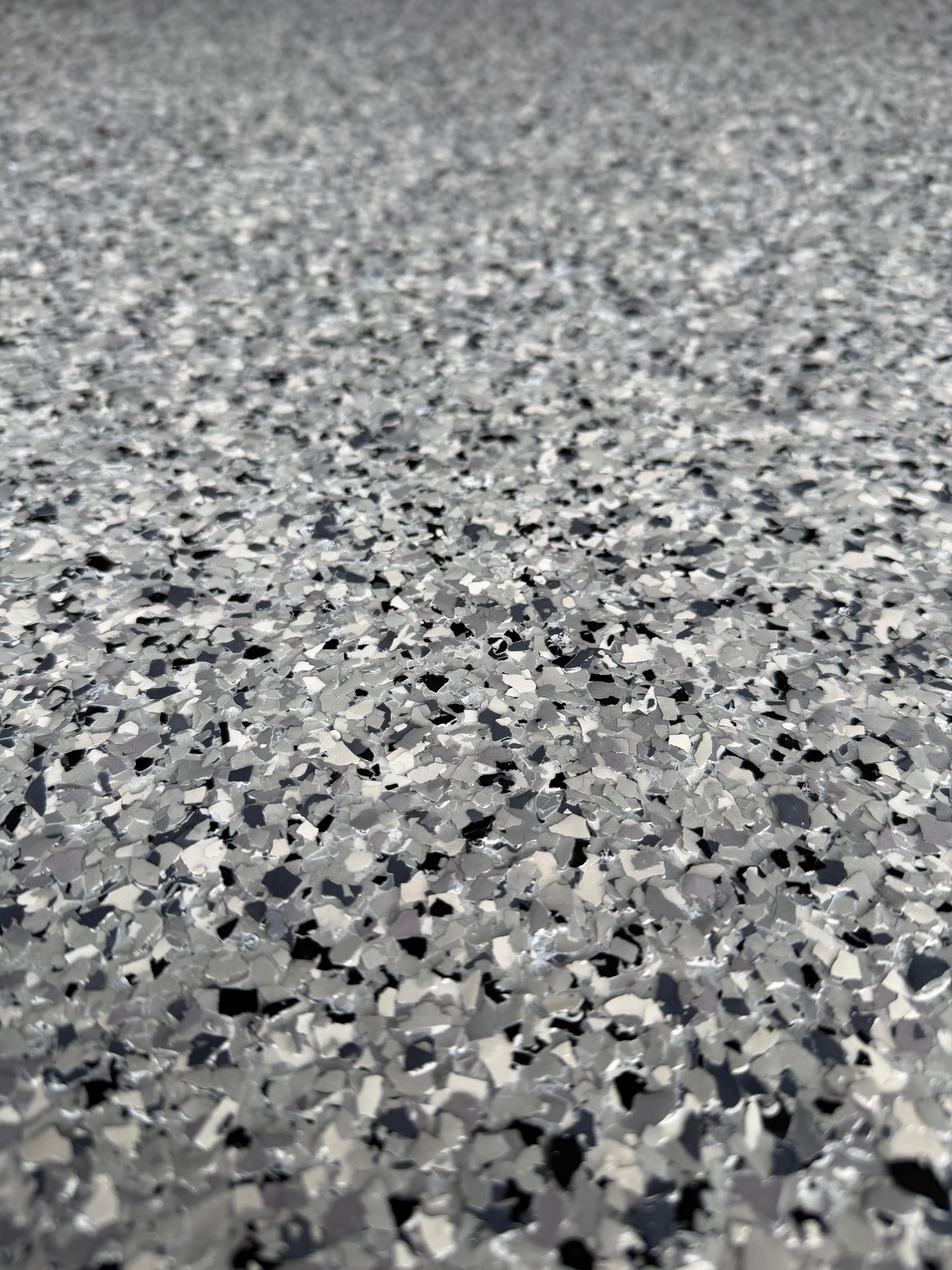 Project Flake Epoxy Flooring Installed in a Pole Barn image