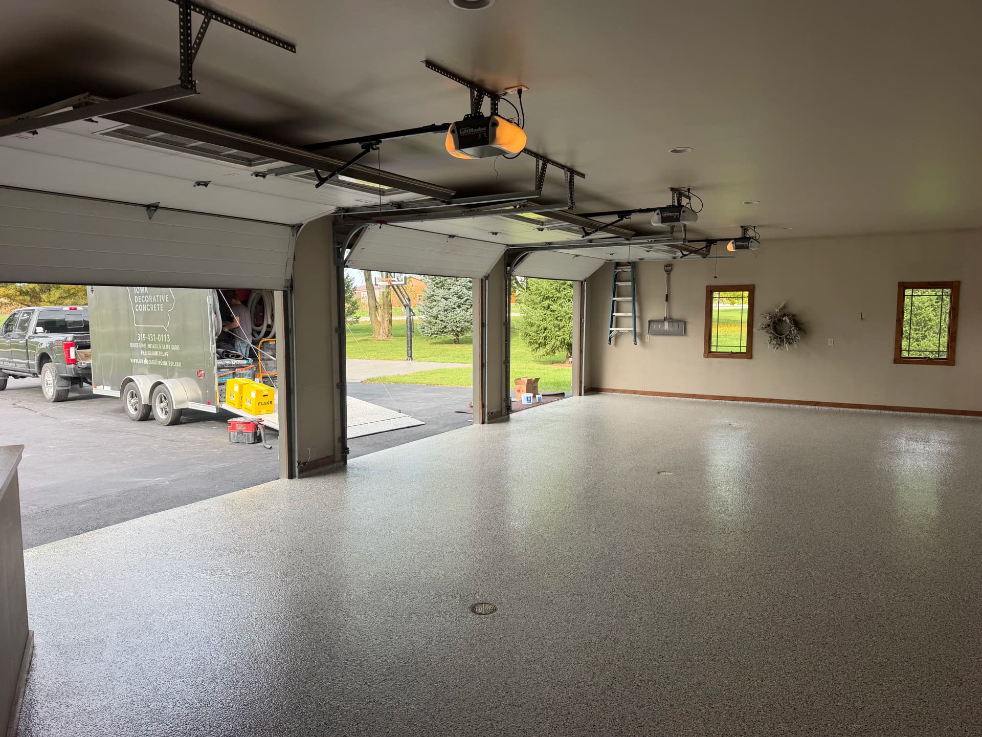 3-Stall Garage Gets a Cabin Fever Flake Floor System Upgrade