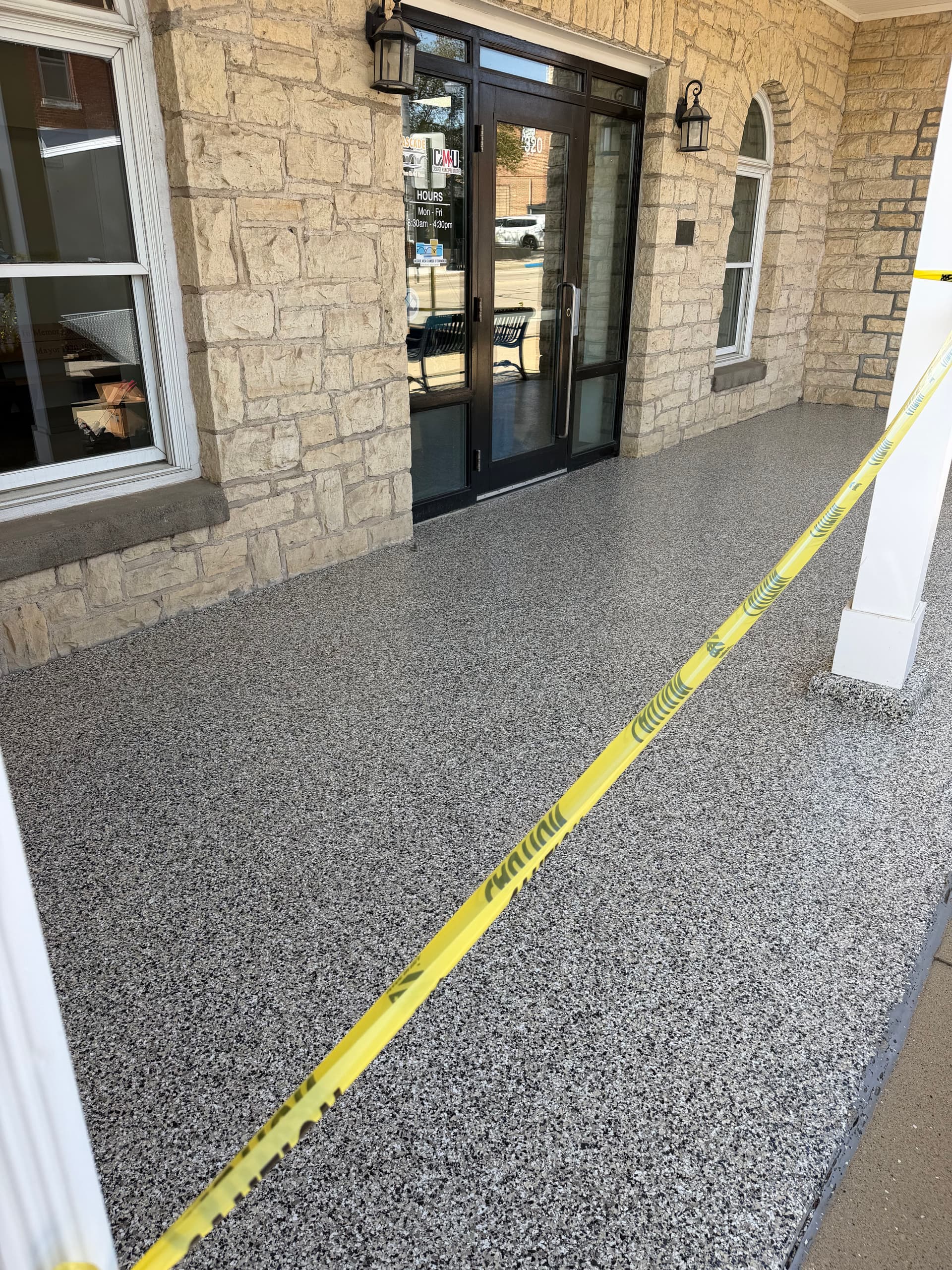 Gallery photos for Outdoor Epoxy Flake Floor System at Cascade City Hall: Image #3