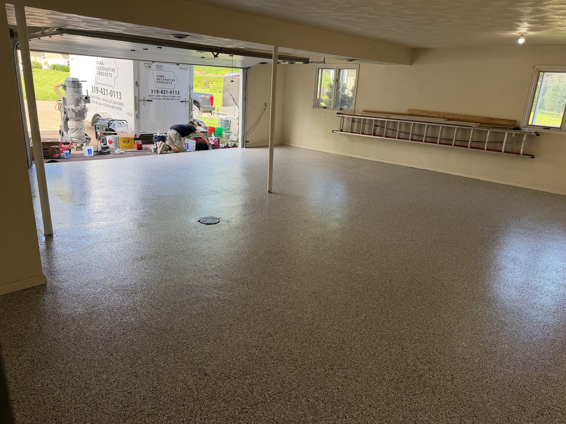 Gallery photos for Salt-Damaged 2-Stall Garage Gets a Coyote Flake Floor Upgrade: Image #1