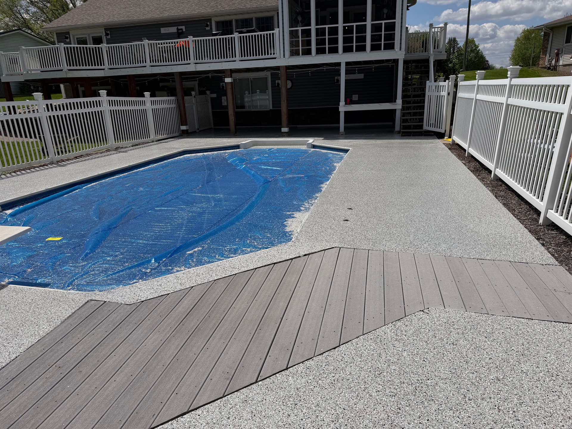 Gallery photos for Pool Deck Flake Floor System with Moisture Vapor Barrier: Image #1