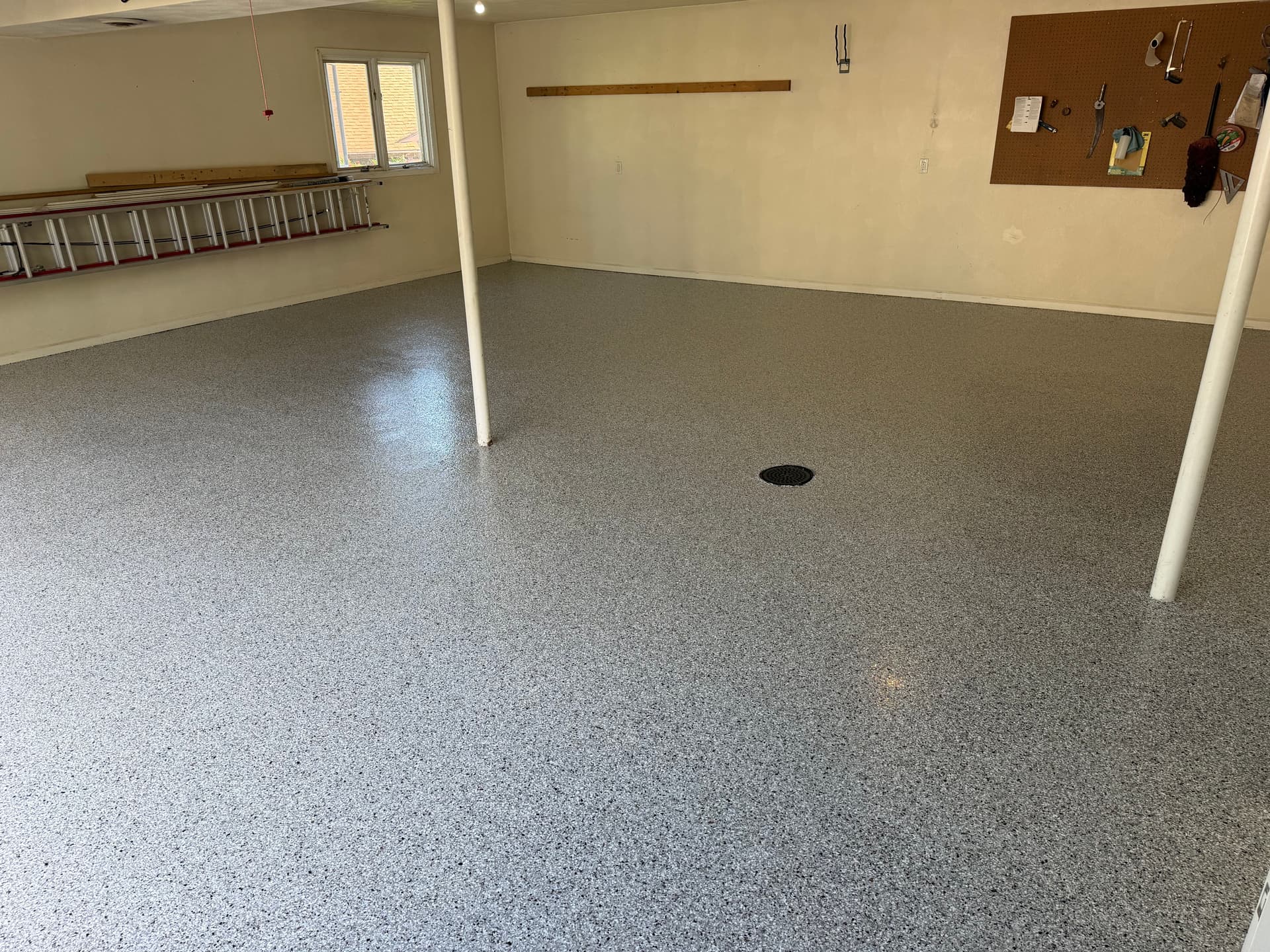 Salt-Damaged 2-Stall Garage Gets a Coyote Flake Floor Upgrade image