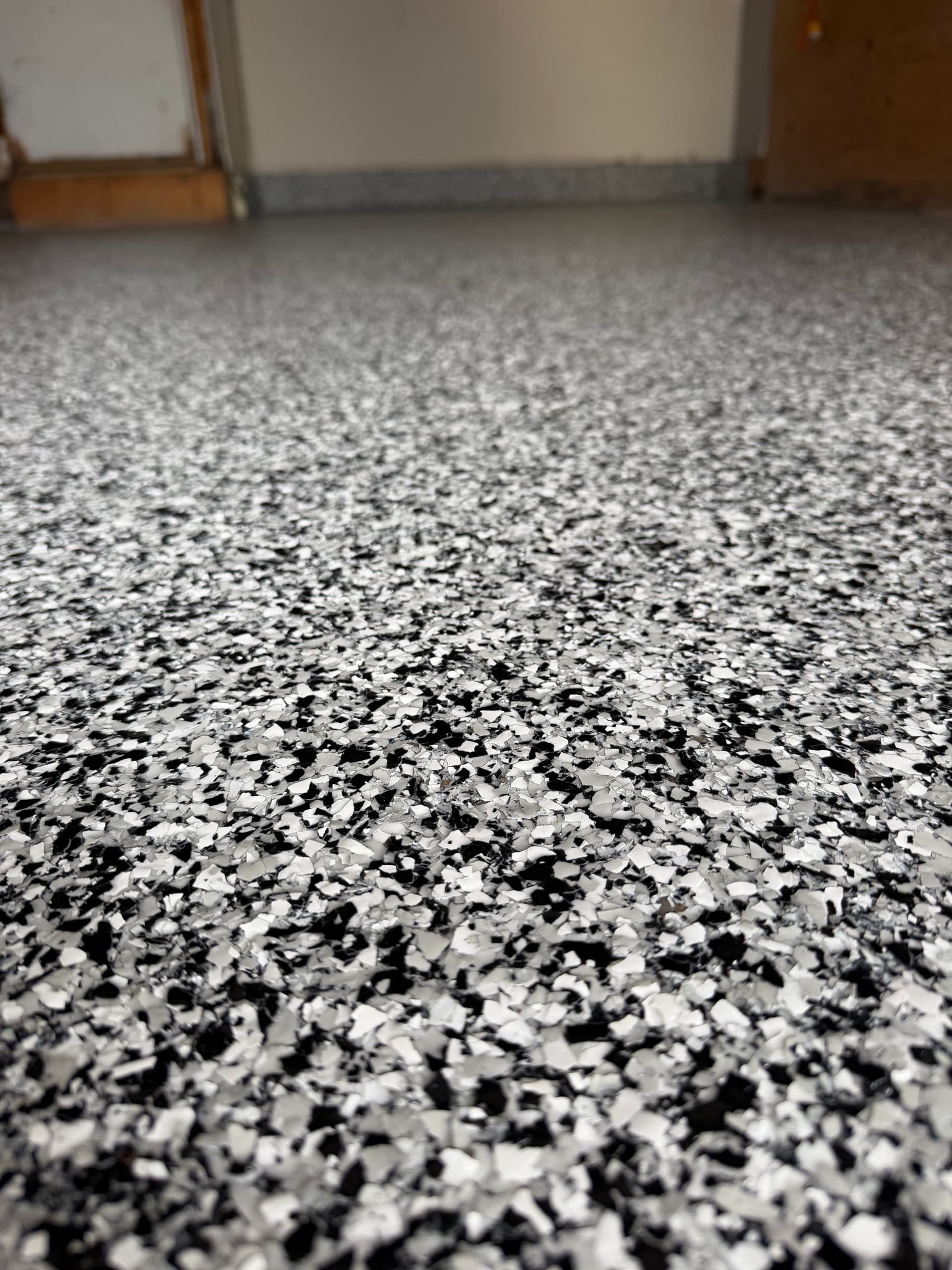 Gallery photos for Cracked Garage Floor Gets a Flake System Upgrade in Iowa: Image #2