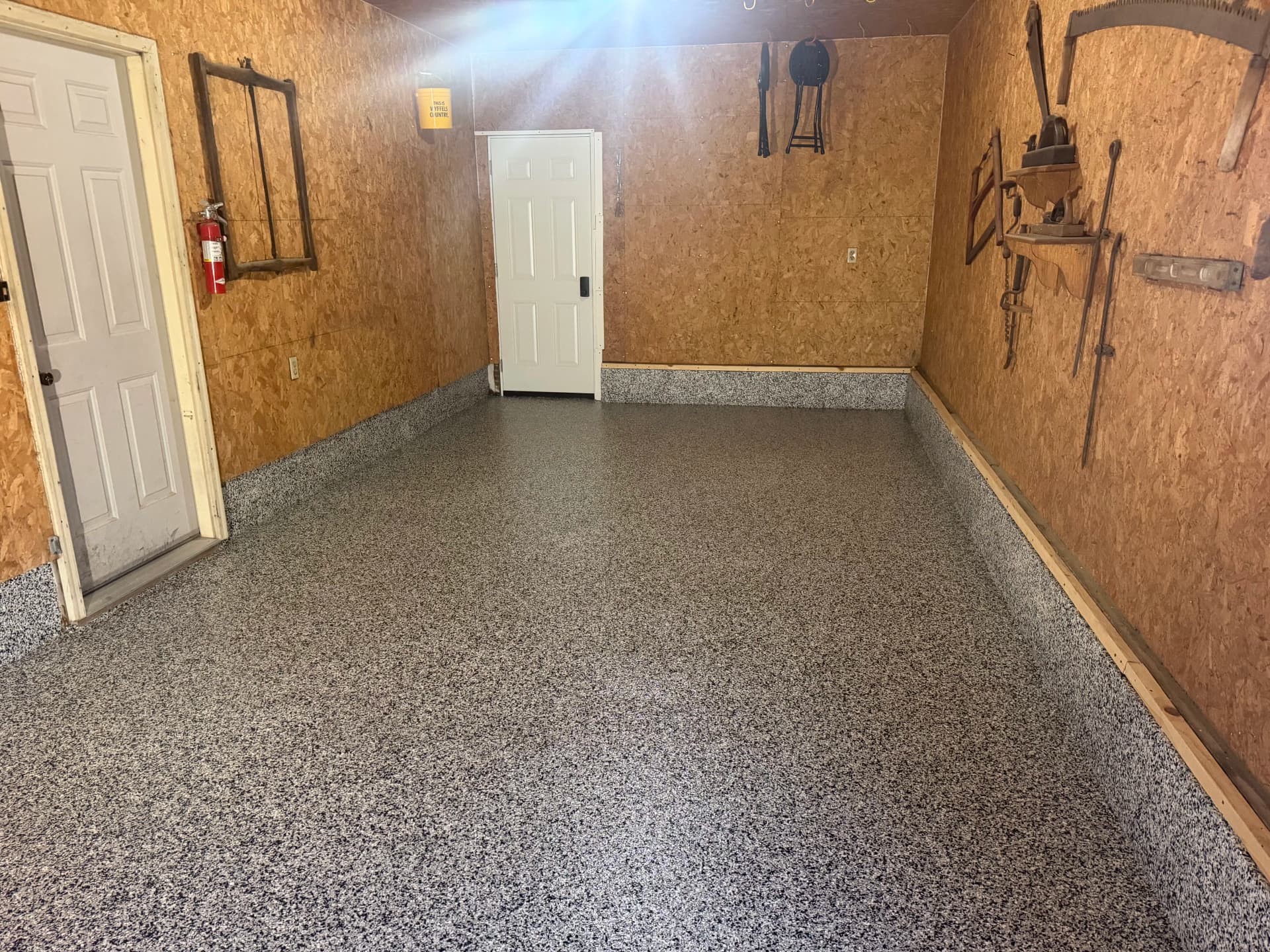 Gallery photos for Single-Stall Garage Floor Coated in Domino Flake: Image #2