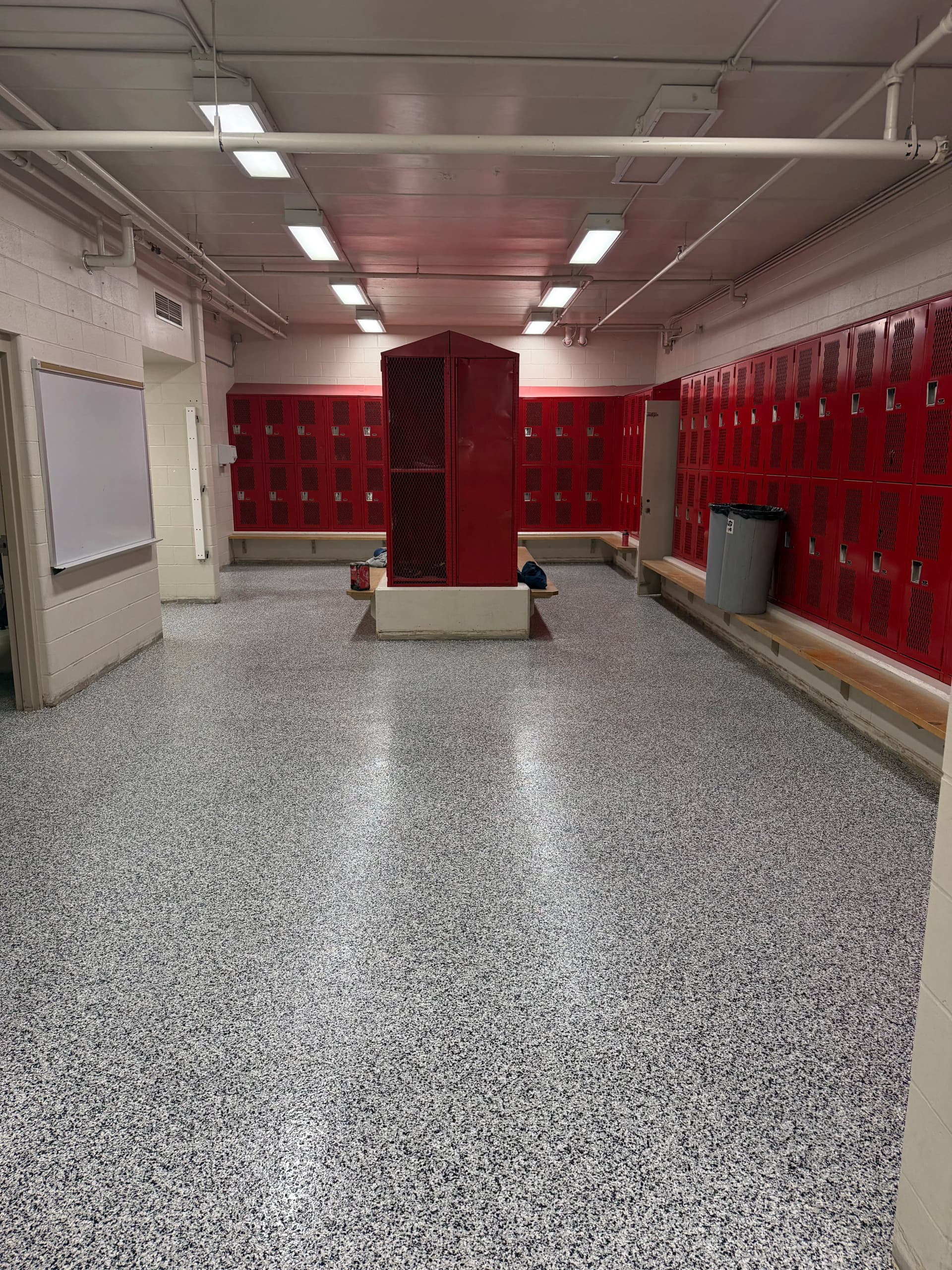 Monticello High School Locker Rooms Get a Heavy-Duty Flake Floor image