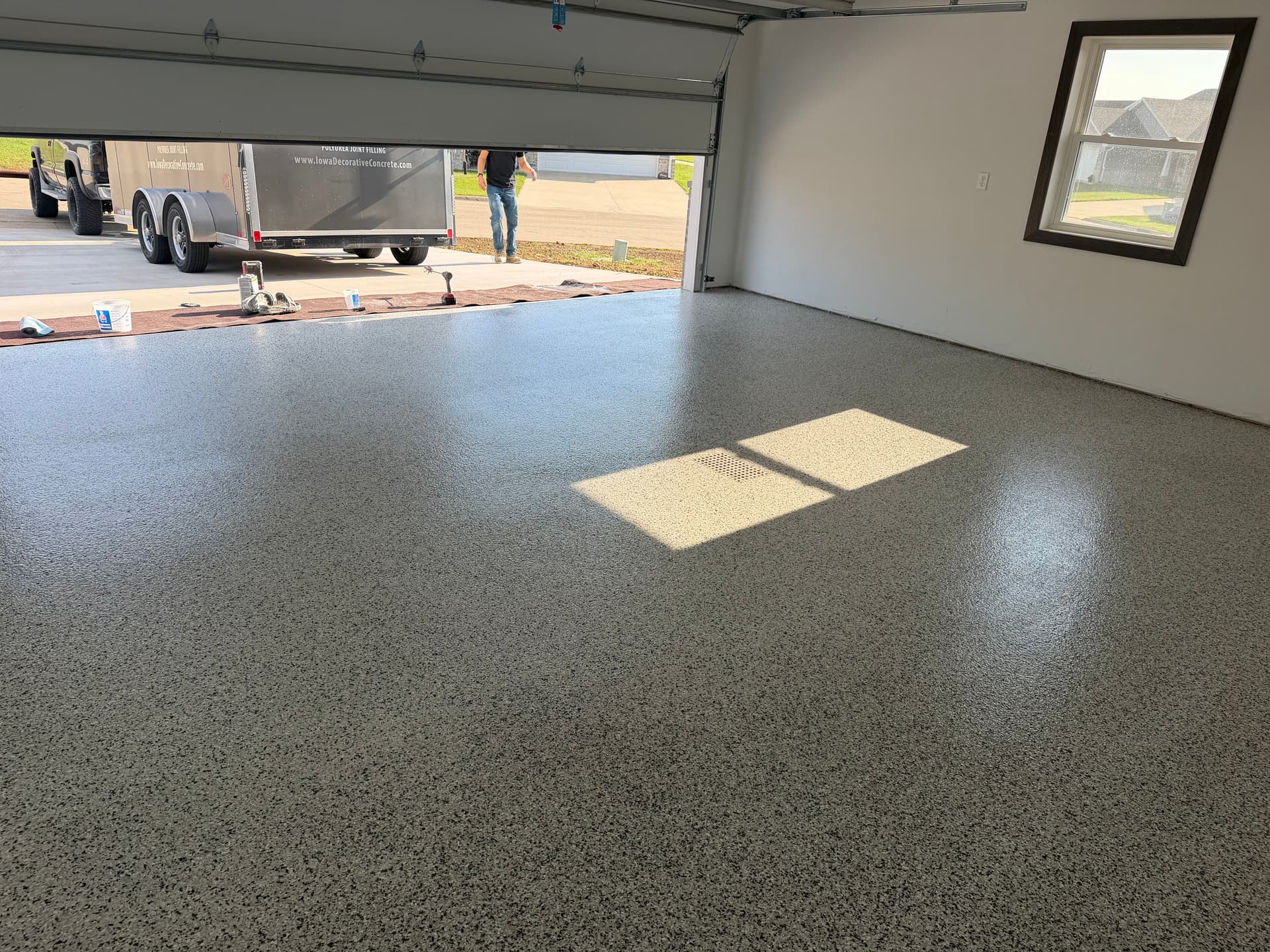 Gallery photos for 2-Stall Garage Gets a Full Flake Floor System Upgrade: Image #1